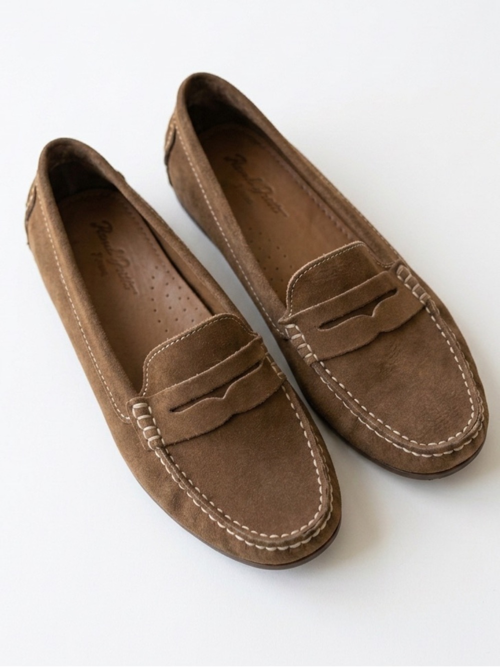 Massimo Matteo 9.5 Italian Design Made in Brazil Suede Loafers Luxury Preppy